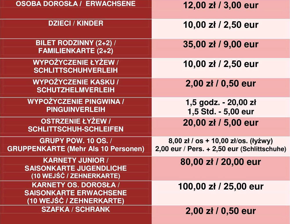 lodowisko cennik_2018