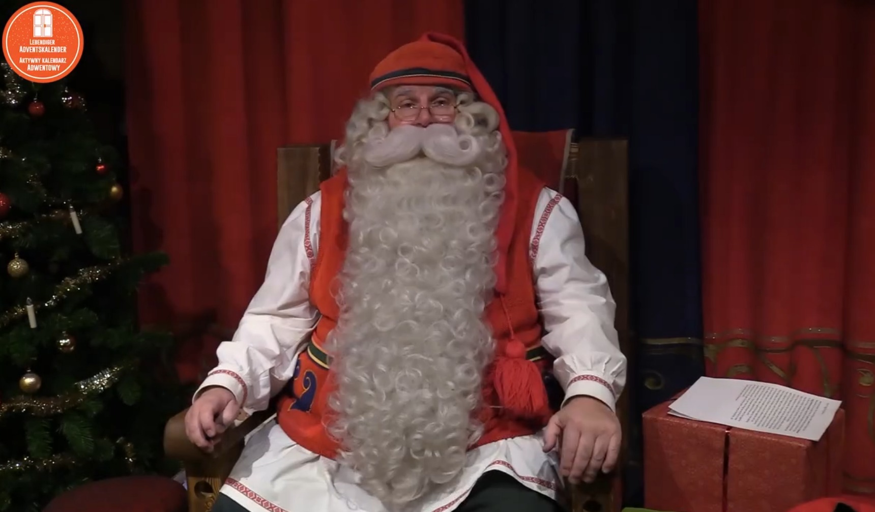 Życzenie świąteczna od Mikołaja z Laponii
