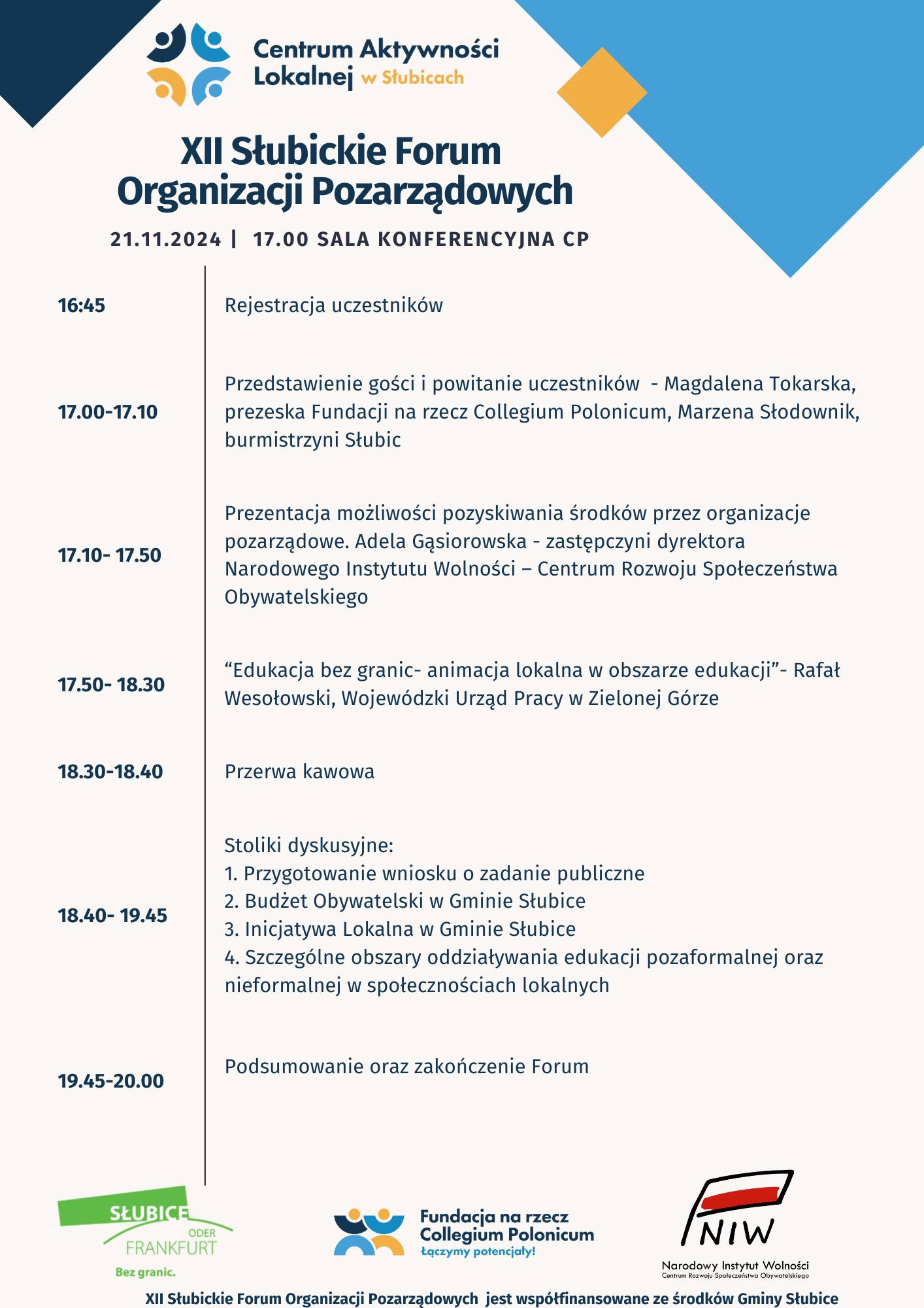 12 forum ngo program