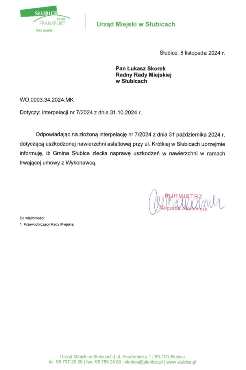 droga krotka odpowiedz