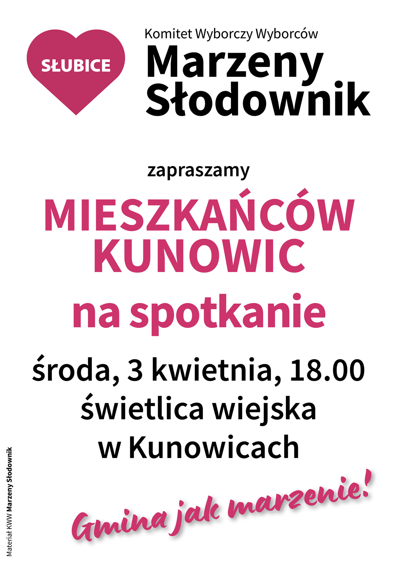 Spotykanie w Kunowicach z kandydatką na burmistrza Słubic Marzeną Słodownik