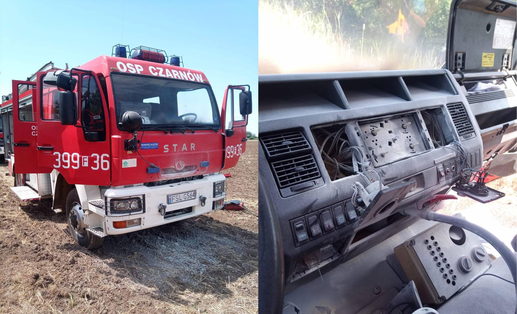 Trwa zbiórka na naprawę uszkodzonego pojazdu OSP Czarnów