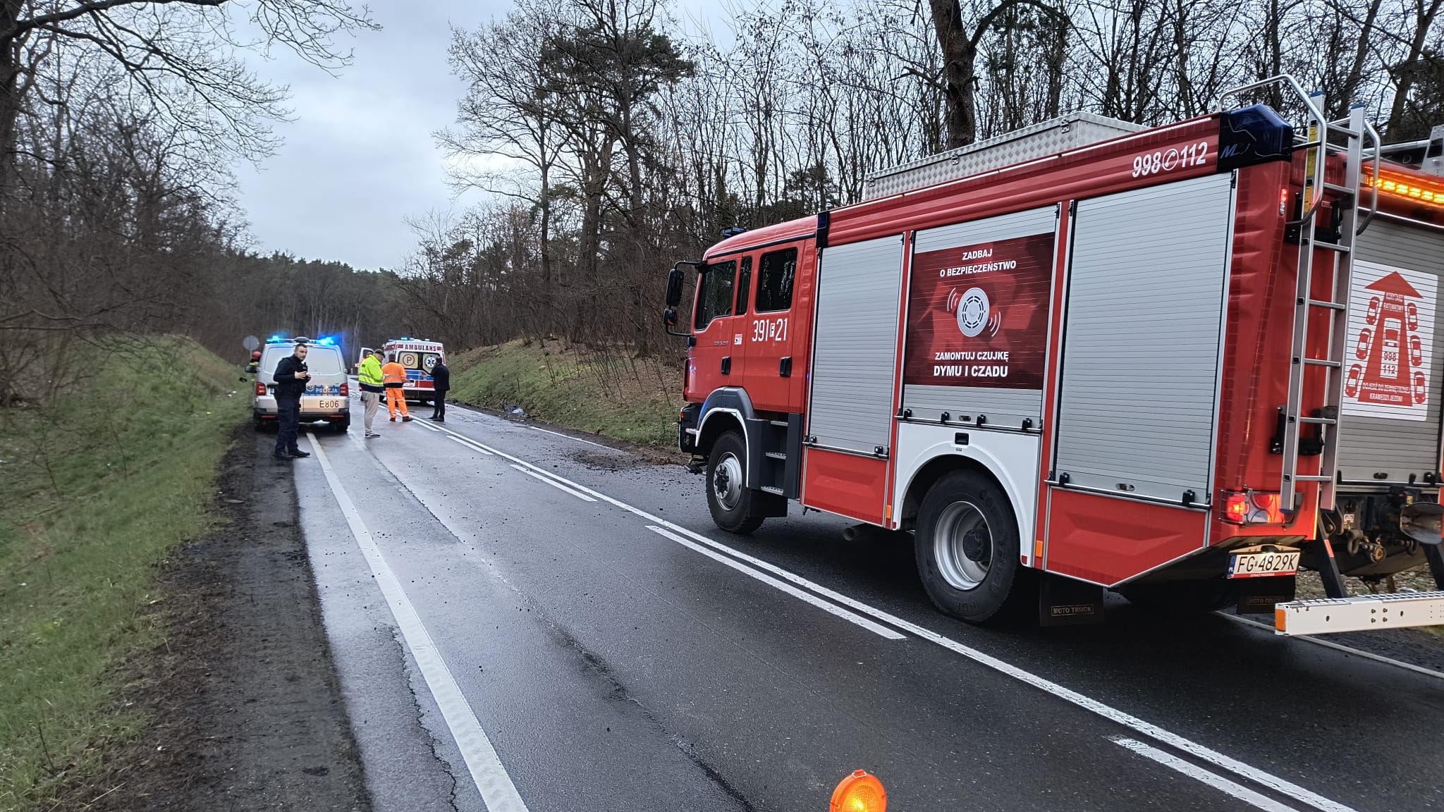 Wypadek na K31 między Golicami a Drzecinem