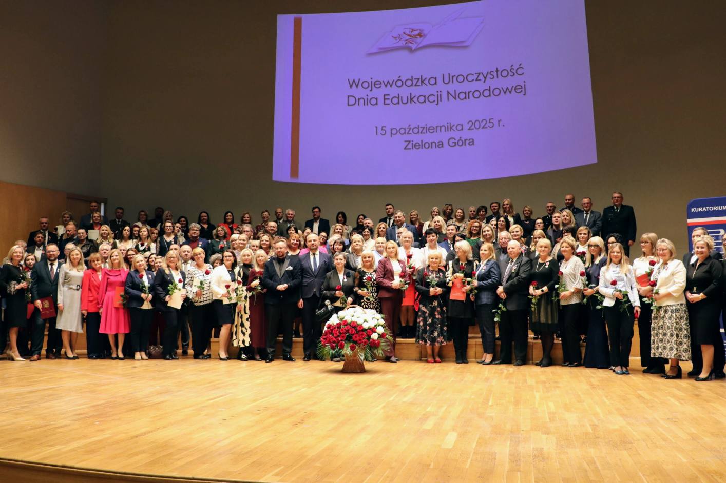 Nauczyciele z województwa lubuskiego podczas gali. Siedmioro z nich to nauczyciele z gminy Słubice