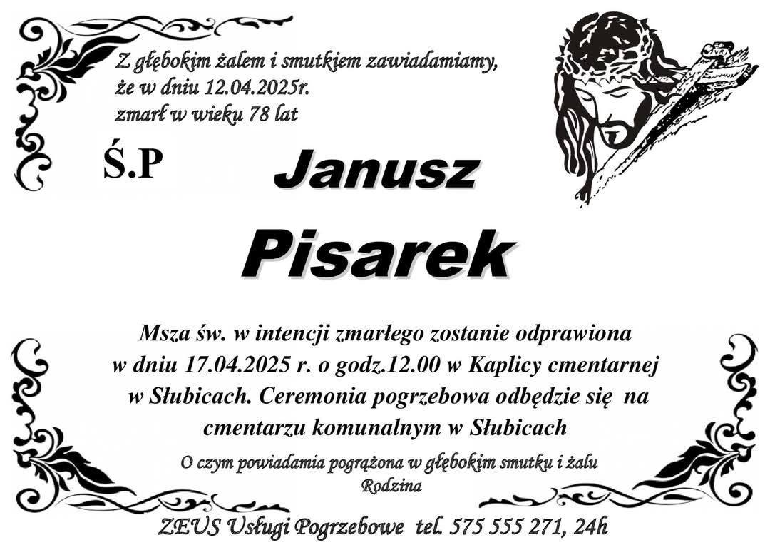janusz pisarek nekrolog