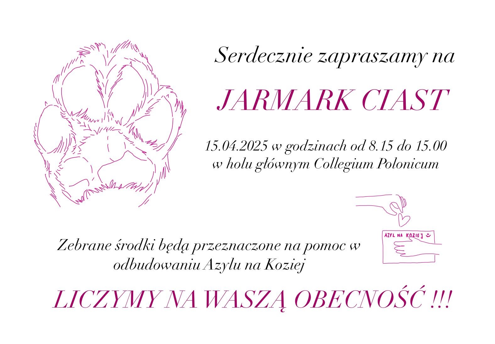 Słodka pomoc dla Azylu na Koziej
