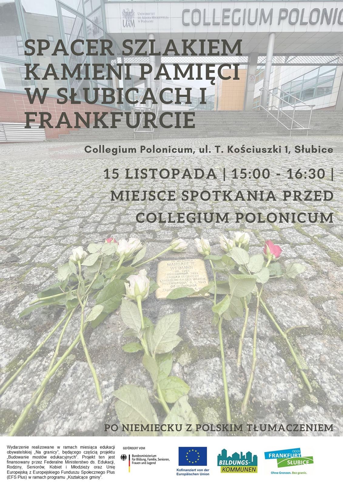 Centrum Kooperacji organizuje spacer szlakiem kamieni pamięci