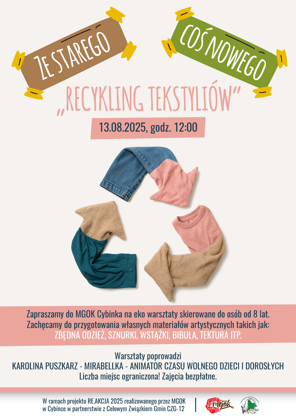 Warsztaty recyklingowe w MGOK Cybinka