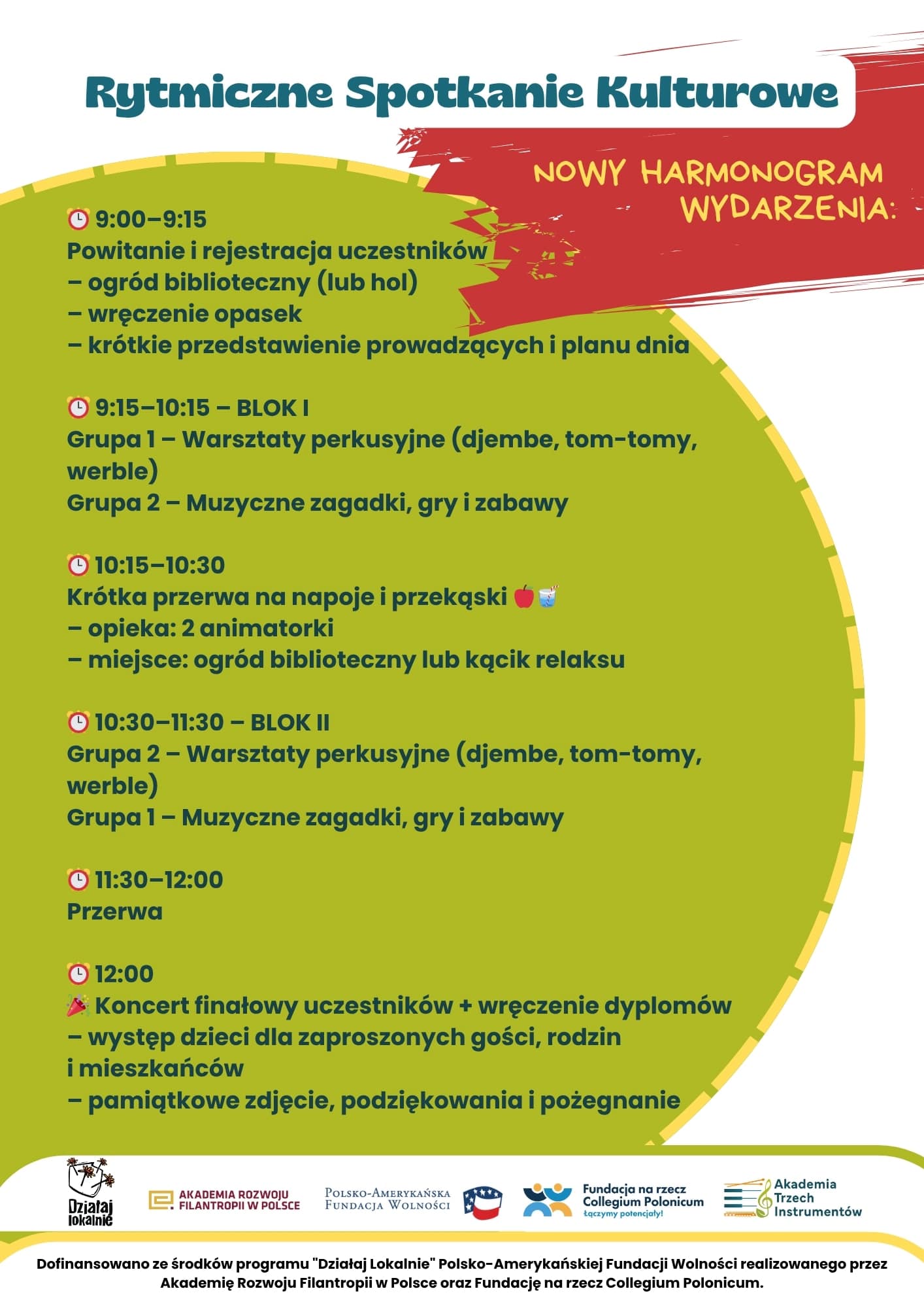 harmonogram rytmiczne spotkania