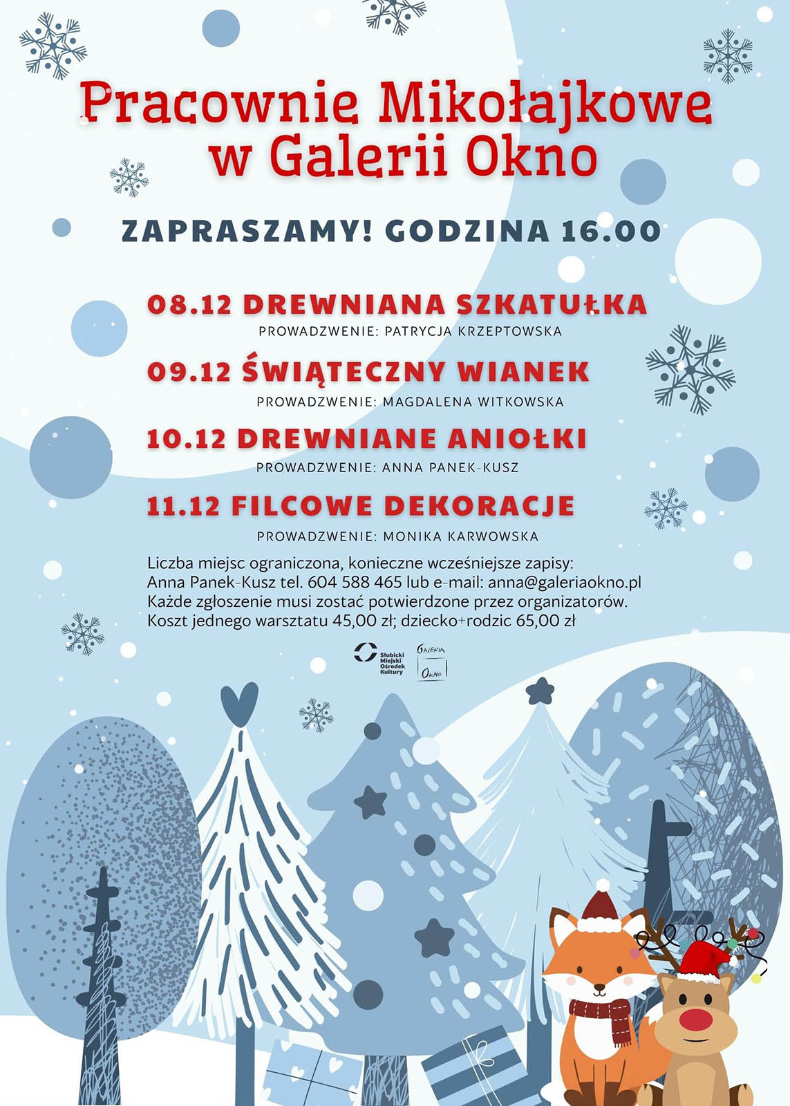 W Galerii OKNO odbędą się mikołajkowe warsztaty