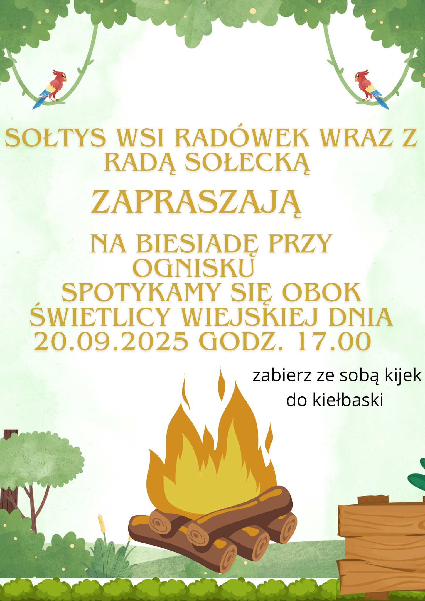 Biesiada przy ognisku w Radówku