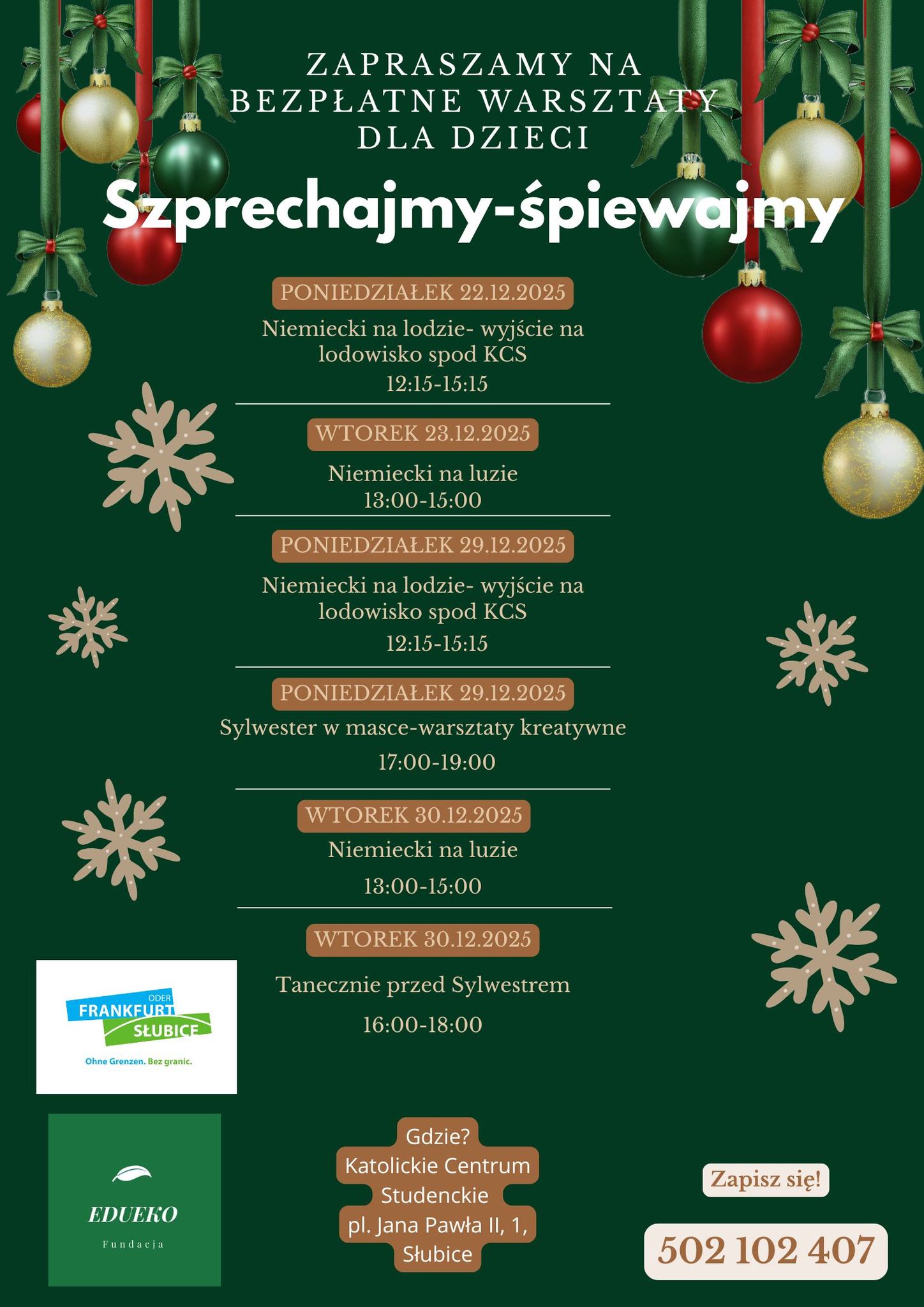 Szprechajmy, śpiewajmy – bezpłatne warsztaty dla dzieci z Fundacją Edu-Eko