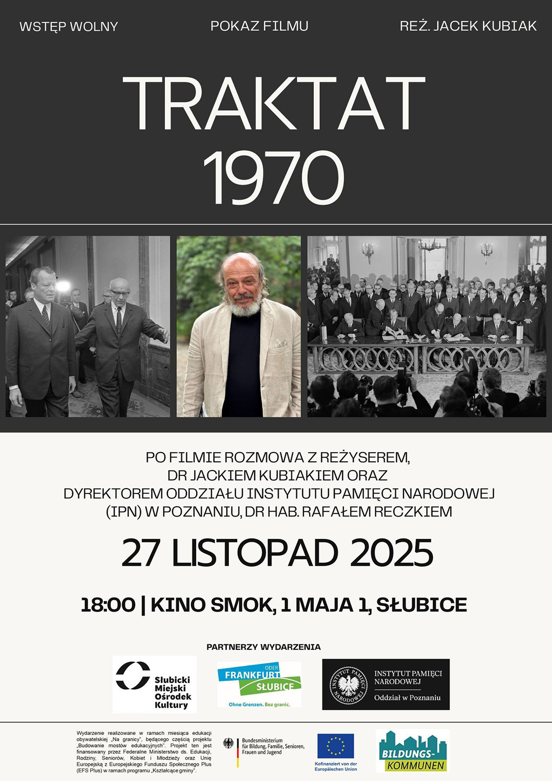 W Słubicach odbędzie się pokaz filmu „Traktat” w reżyserii Jacka Kubiaka