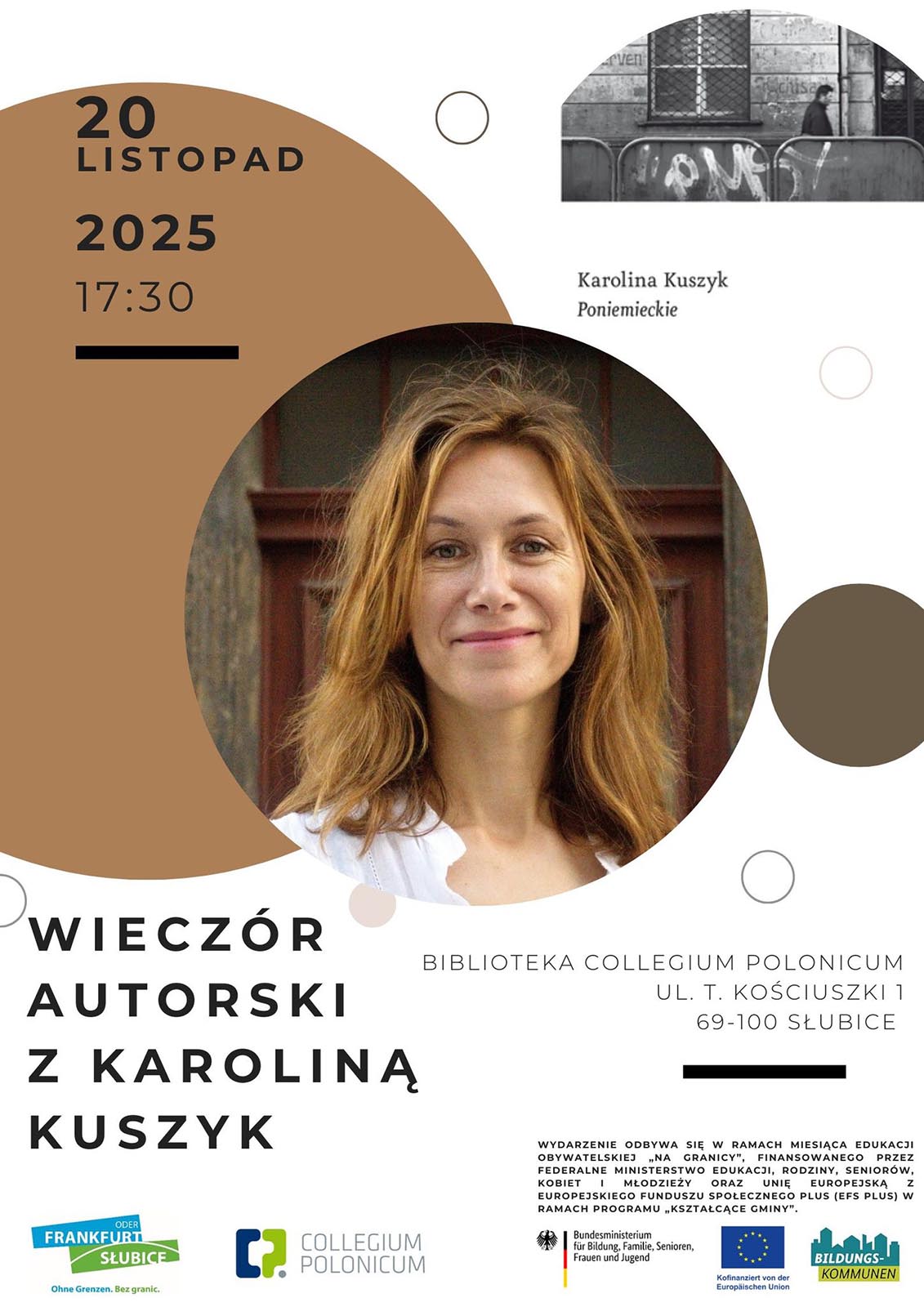 W Słubicach będzie spotkanie z Karoliną Kuszyk, autorką książki „Poniemieckie”