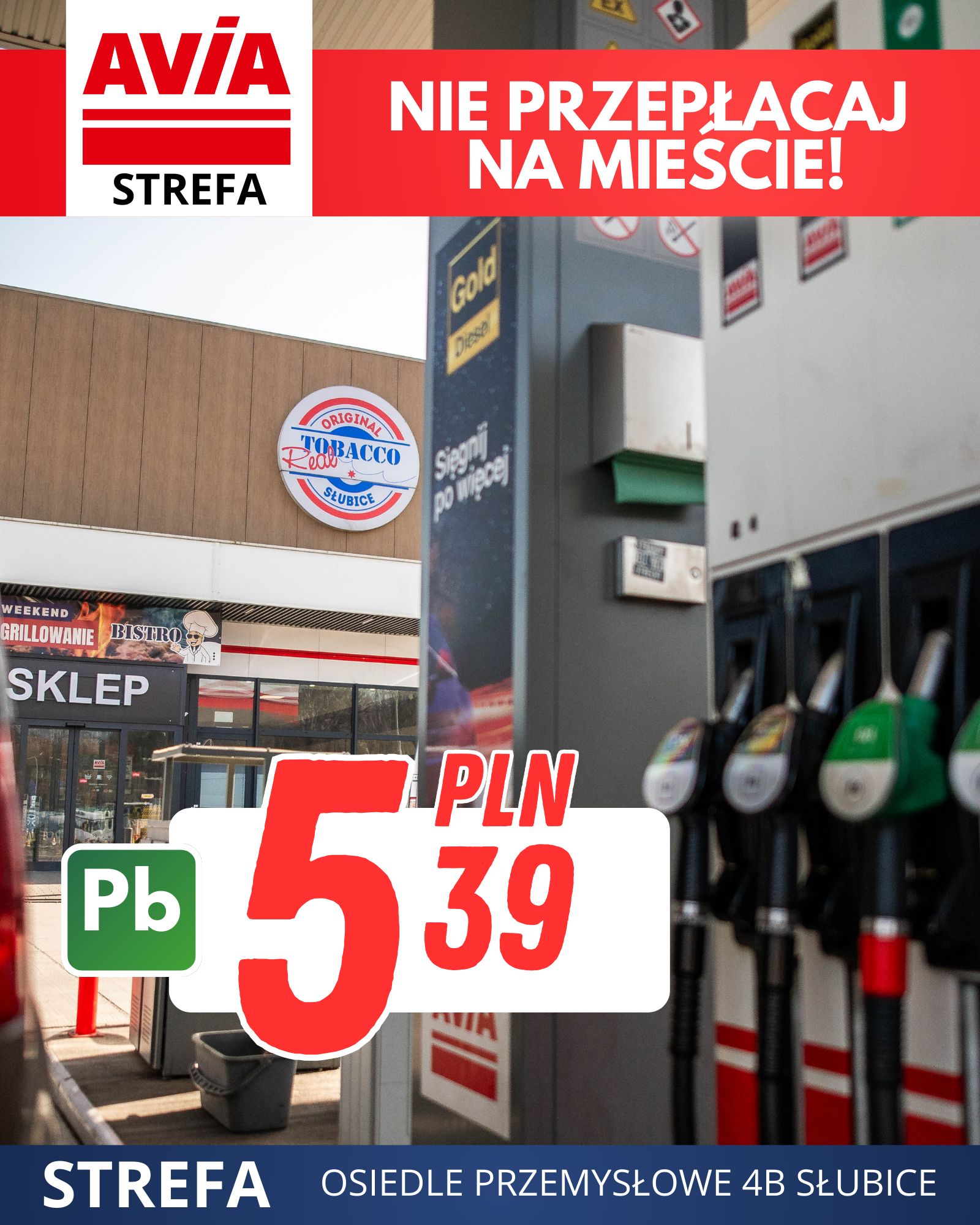 Tanie tankowanie na stacji AVIA - Real Port Słubice