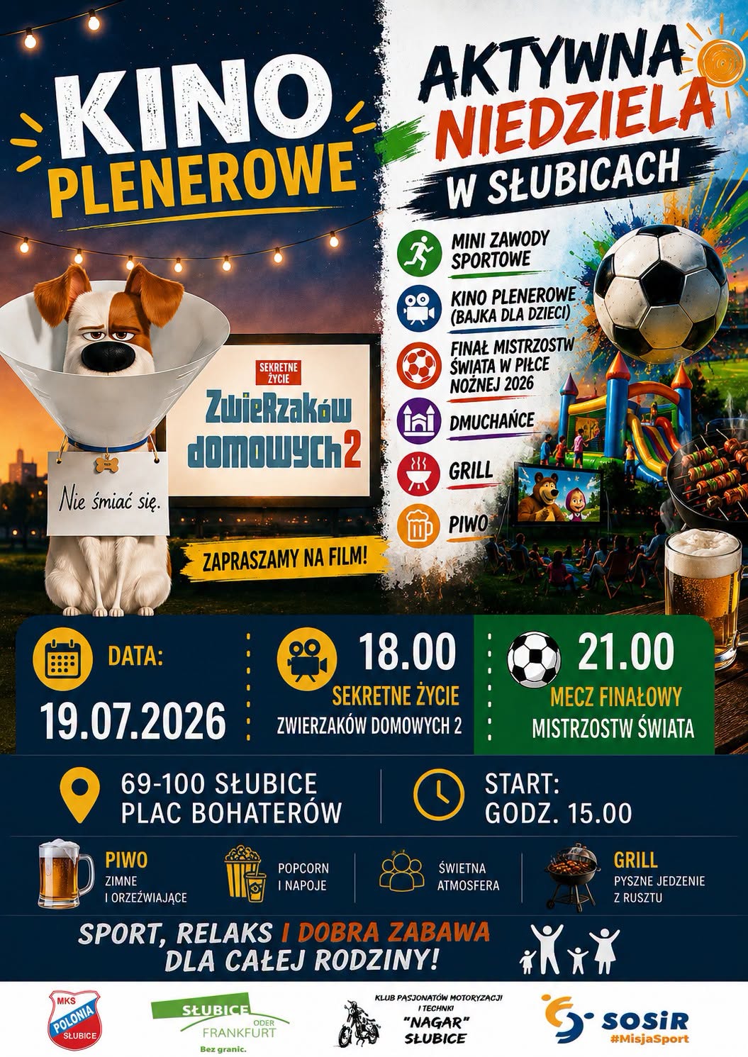 Aktywna niedziela na placu Bohaterów. Sport, kino plenerowe i finał mundialu