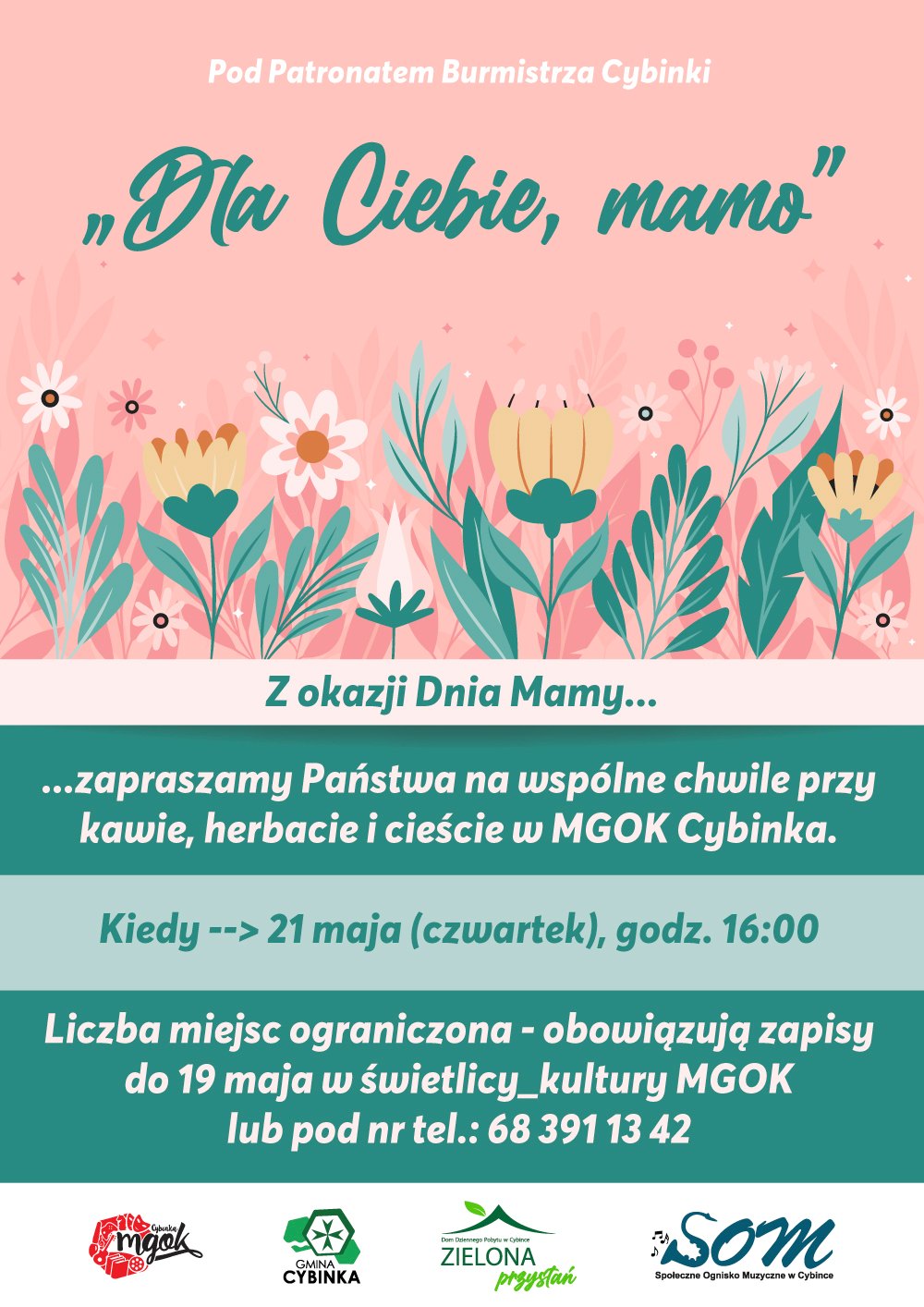 „Dla Ciebie, mamo”. MGOK Cybinka zaprasza na spotkanie z okazji Dnia Matki
