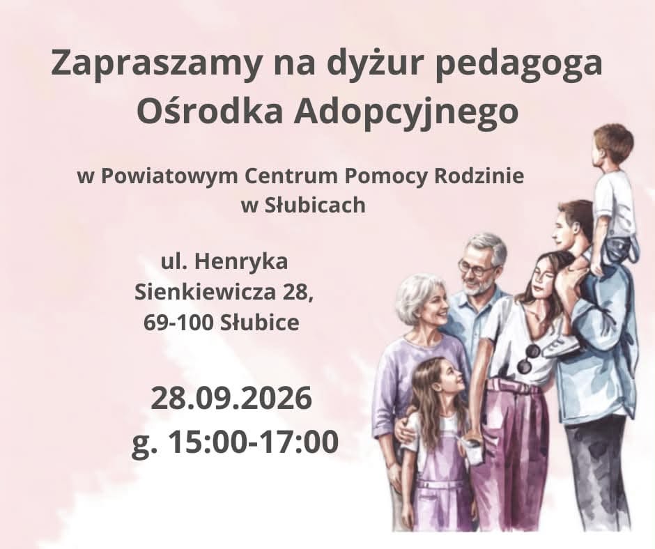 Myślisz o adopcji? W Słubicach będzie można porozmawiać z pedagogiem Ośrodka Adopcyjnego