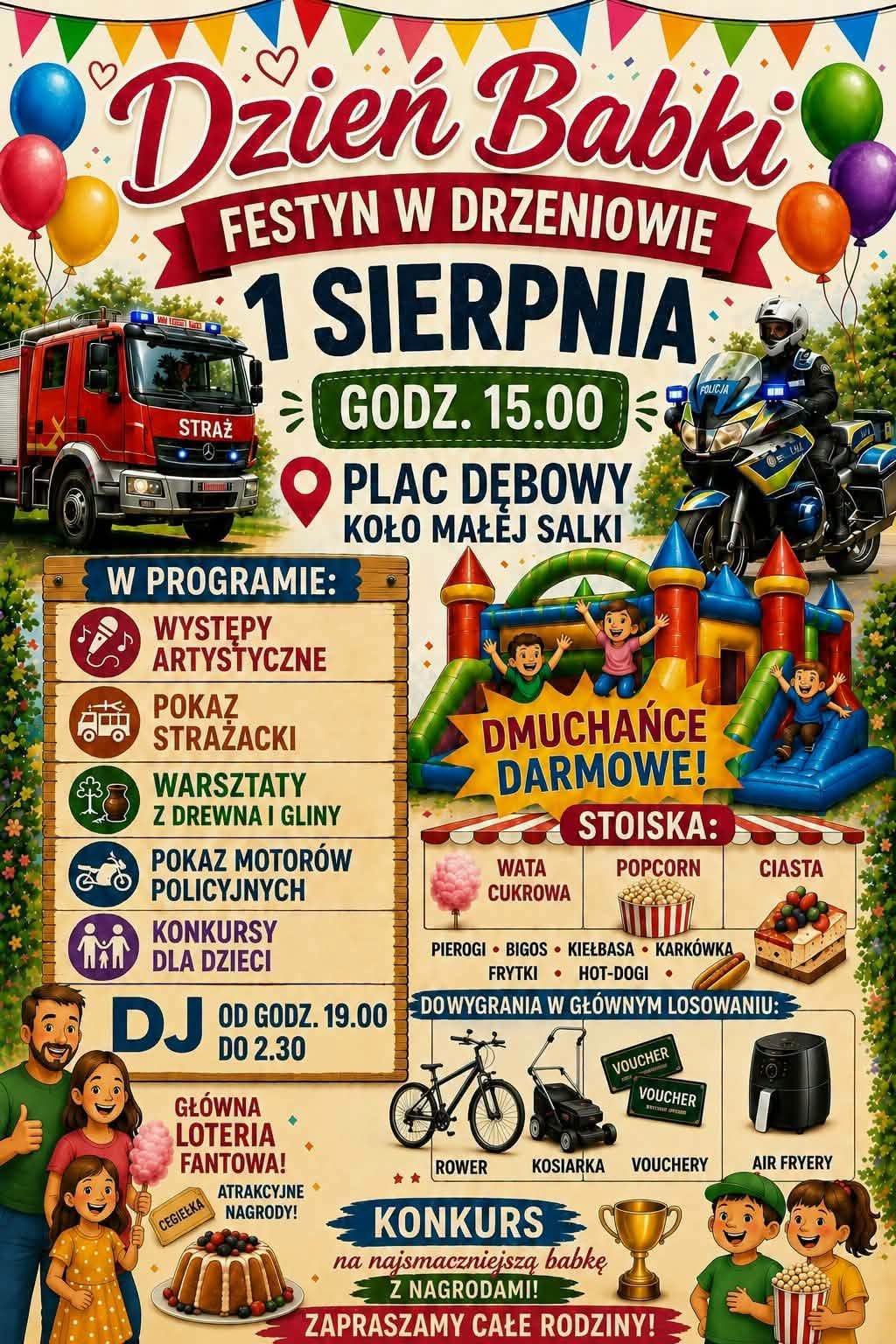Dzień Babki w Drzeniowie. Będą koncerty, konkursy i loteria z nagrodami