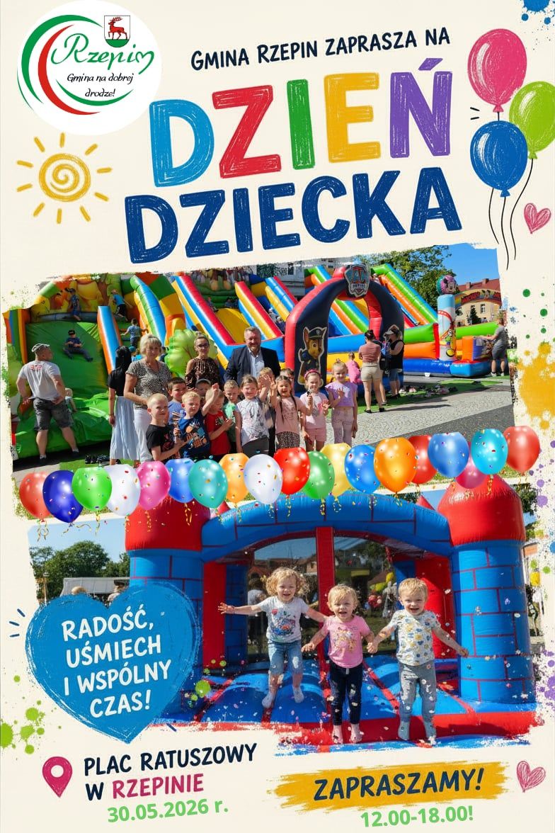 Dzień Dziecka w Rzepinie. Będą dmuchańce, animacje i wiewiór Krzysio