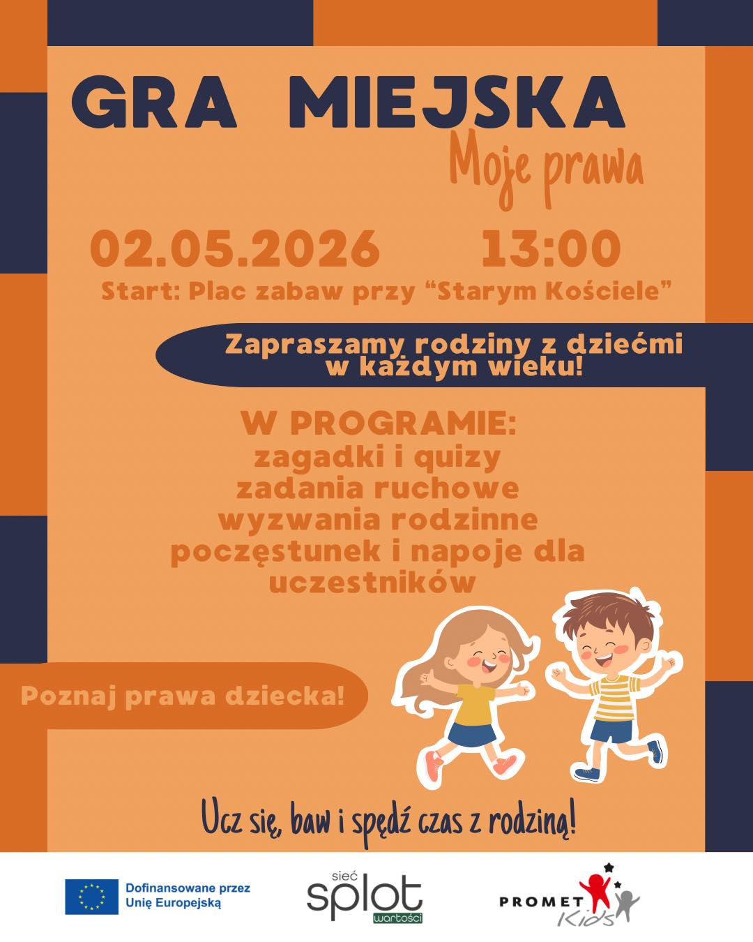 Fundacja Promet Kids zaprasza rodziny na grę miejską „Moje prawa”