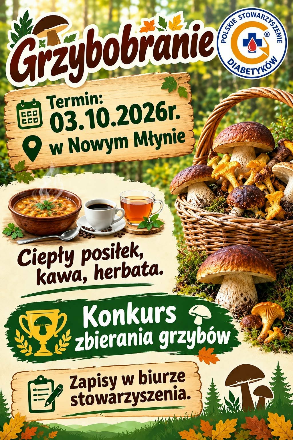 grzybobranie z diabetykami