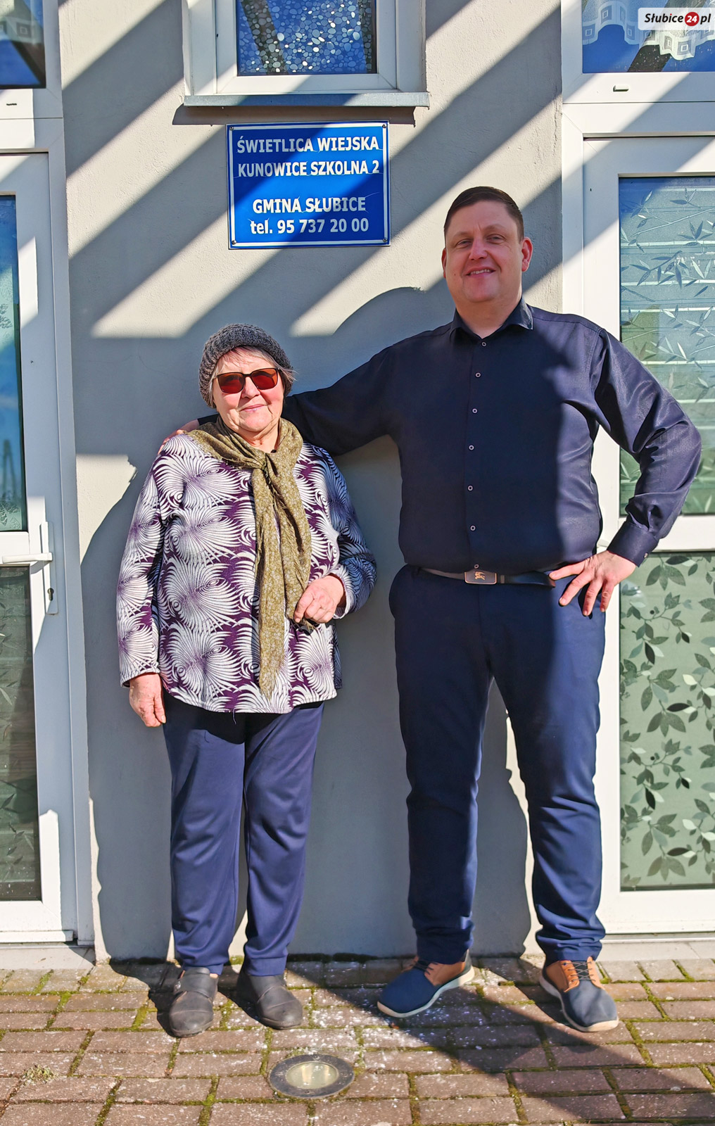 Jadwiga Borsuk i sołtys Paweł Sokołowski