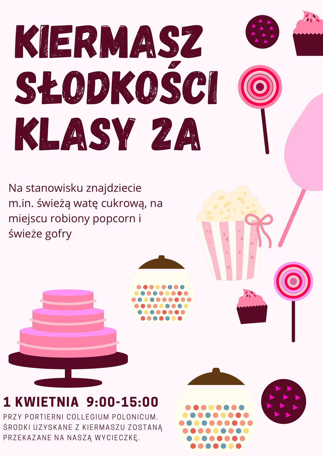 Klasa 2A z ULO organizuje kiermasz słodkości