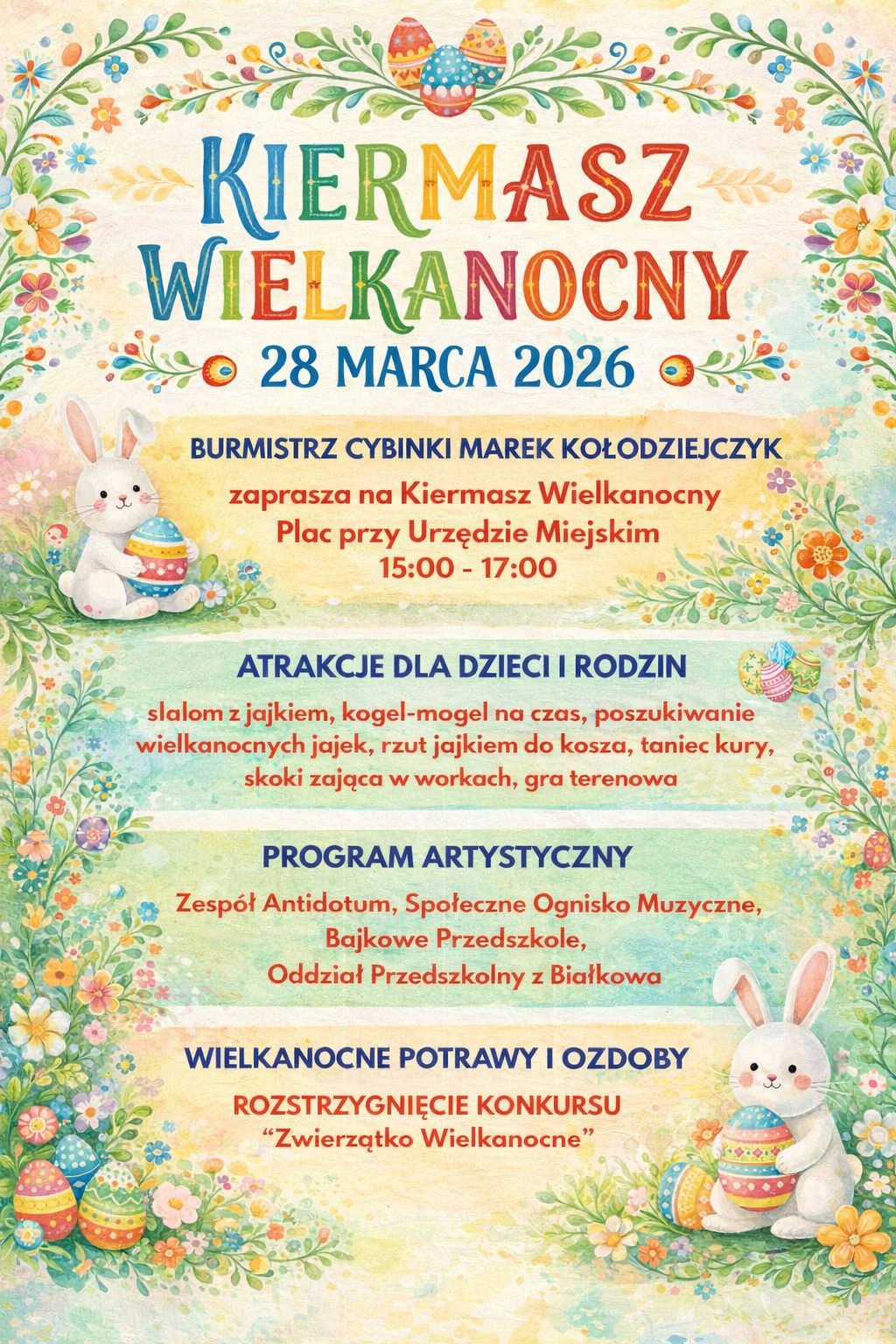 Cybinka zaprasza na kiermasz wielkanocny