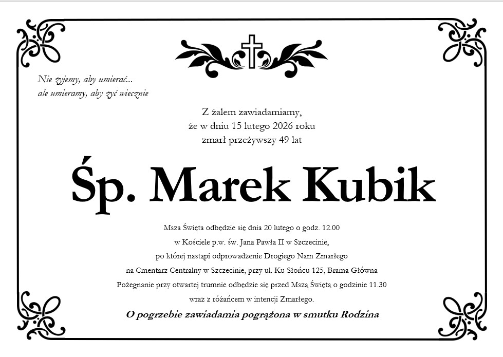 marek nekrolog