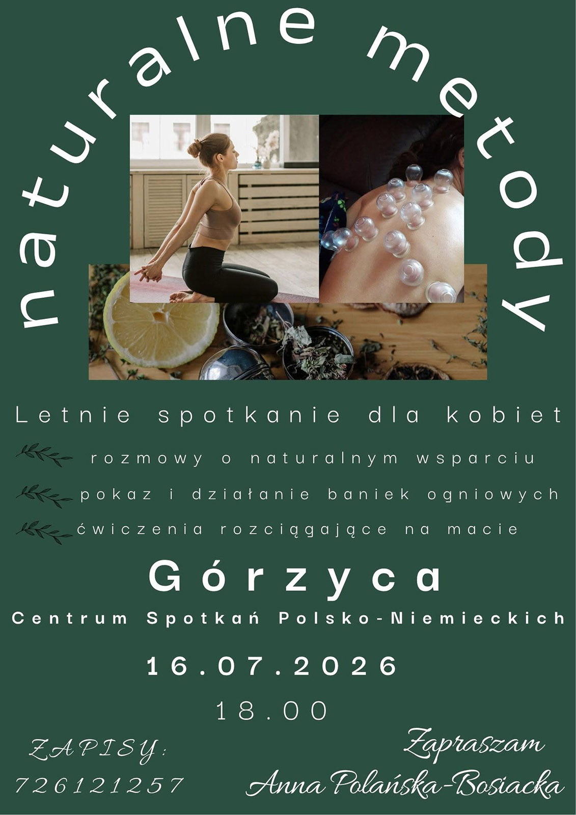 Naturalne metody wsparcia organizmu i ćwiczenia na macie. Spotkanie dla kobiet w Górzycy