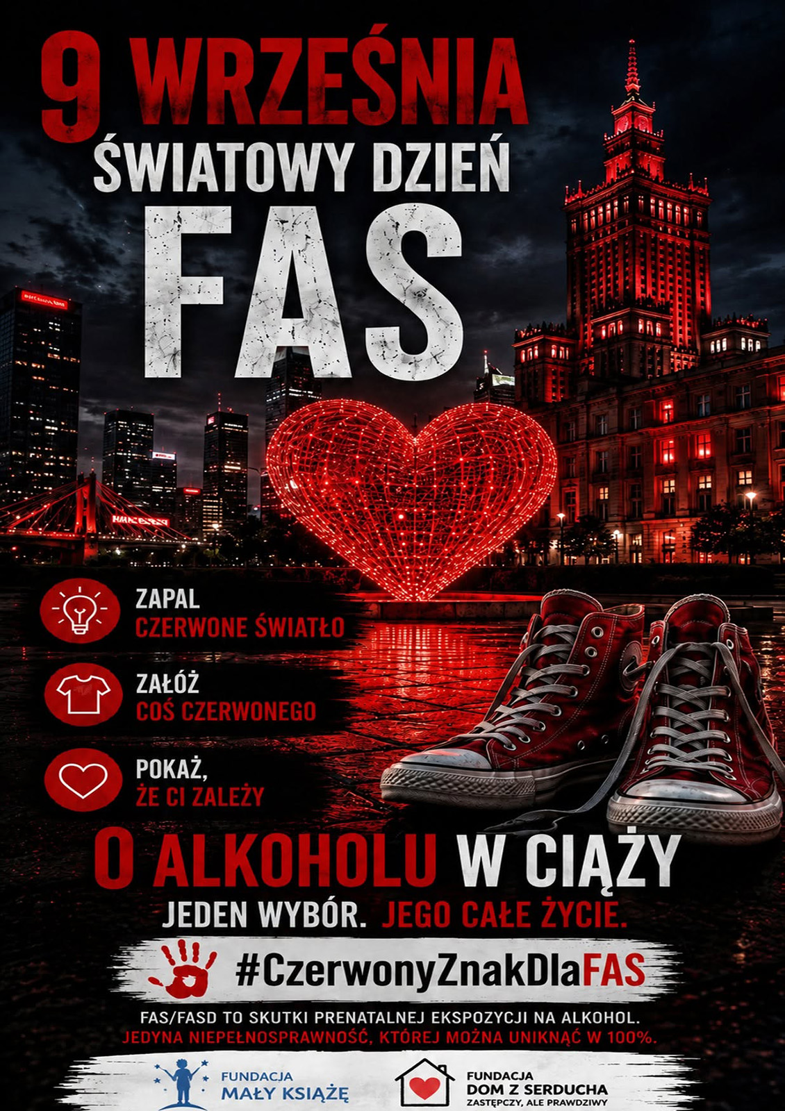 „Czerwony Znak dla FAS”. OPS w Słubicach zachęca mieszkańców do udziału w akcji