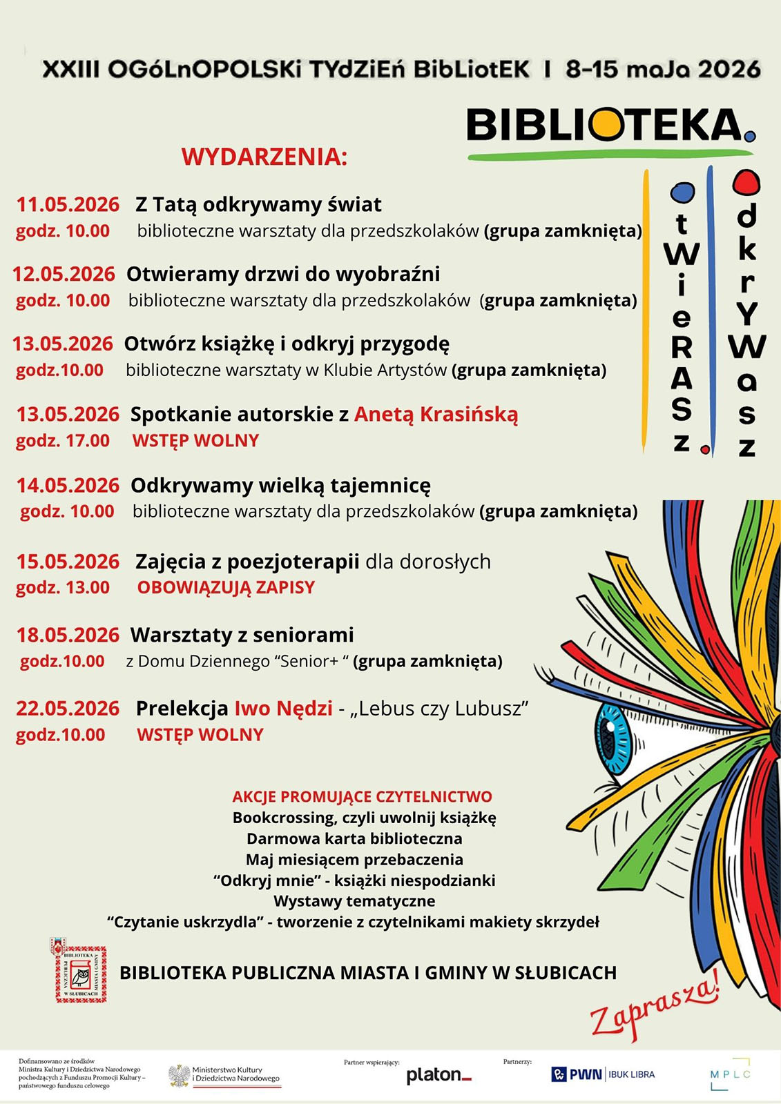 tydzien bibliotek 2026 slubice