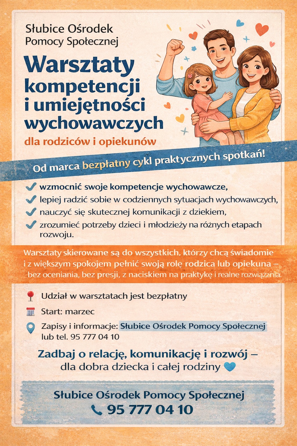 OPS Słubice organizuje warsztaty kompetencji i umiejętności wychowawczych