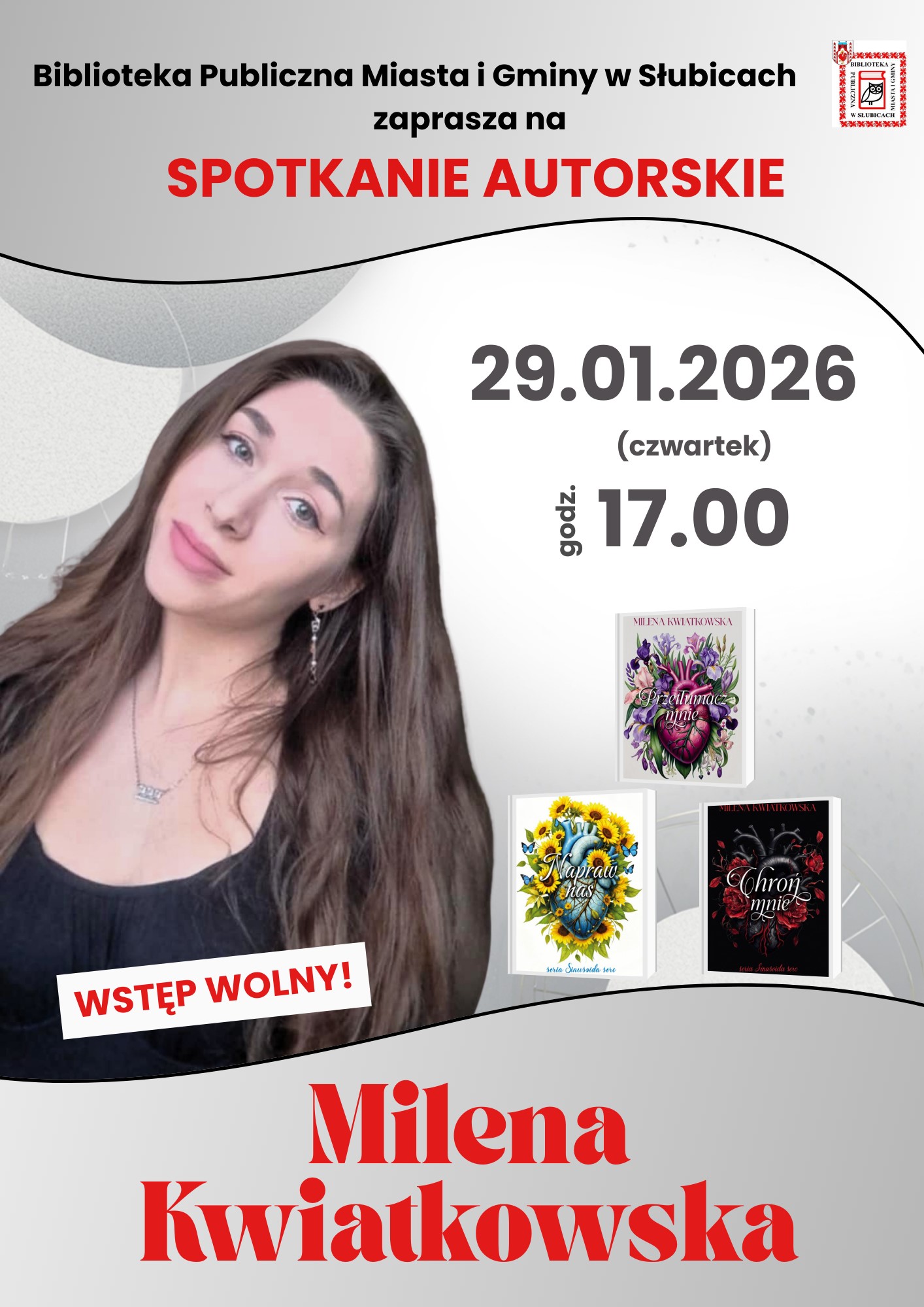 Spotkanie z pisarką Mileną Kwiatkowską w słubickiej bibliotece