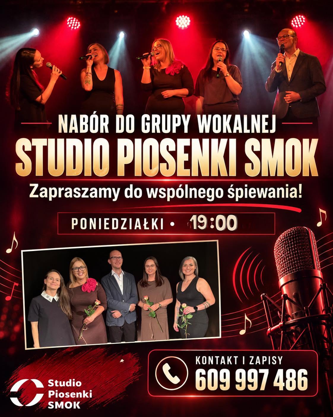 Studio Piosenki SMOK prowadzi nabór do grupy dla dorosłych
