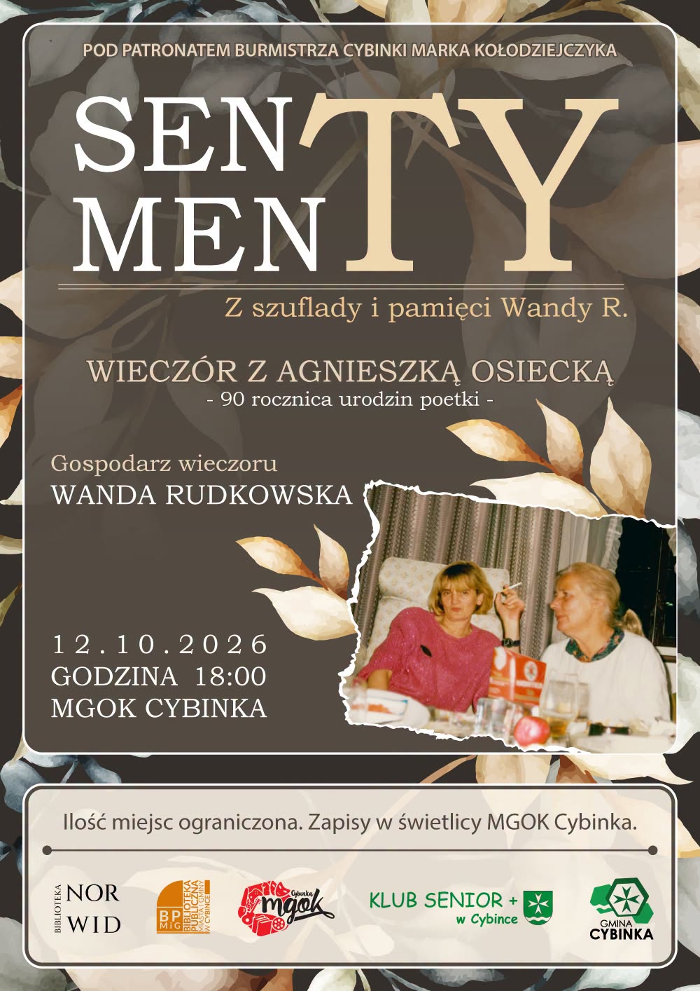 „Sentymenty” w Cybince. Wieczór z twórczością Agnieszki Osieckiej
