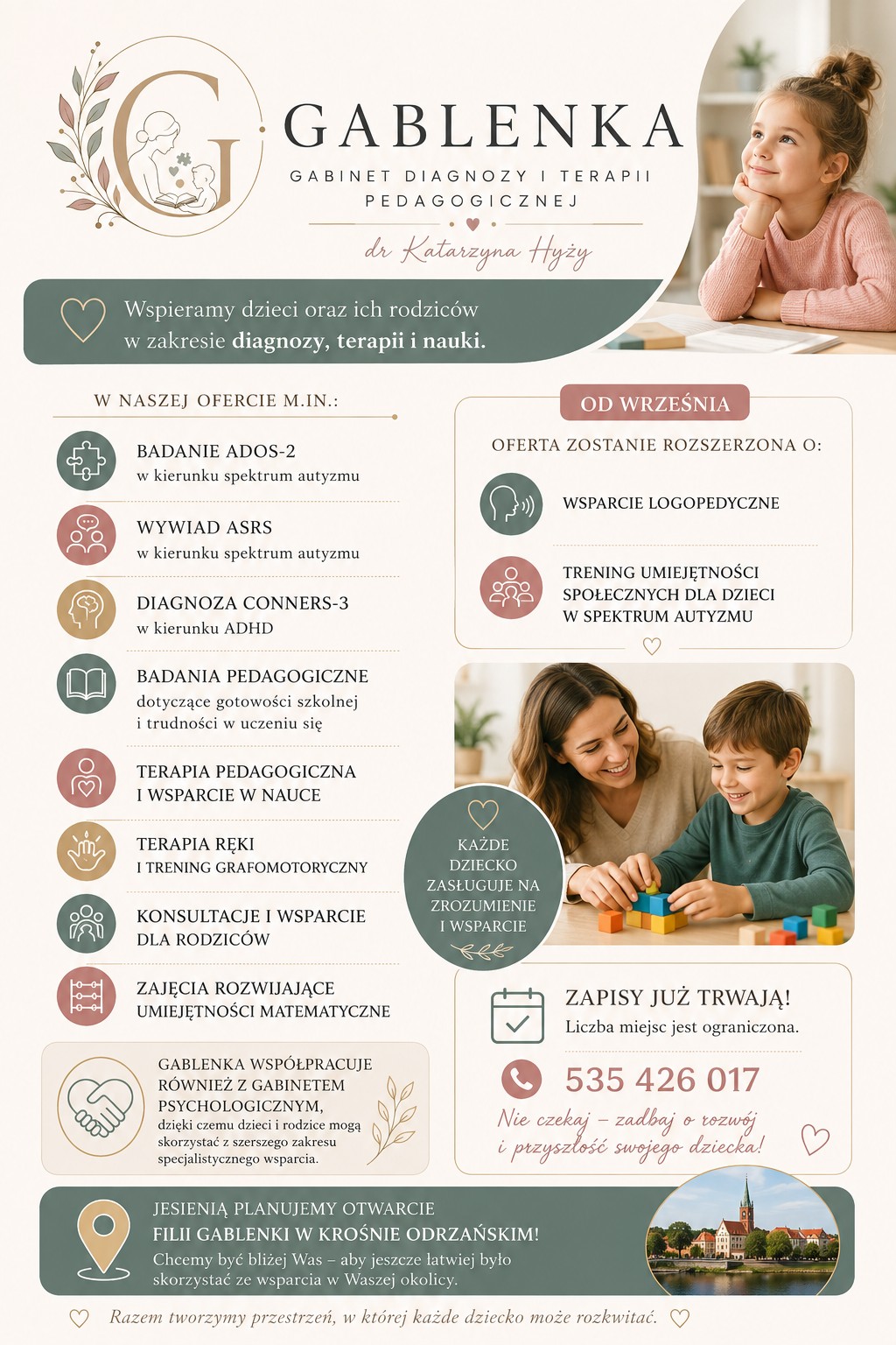 Pedagog, psycholog i logopeda dla twojego dziecka