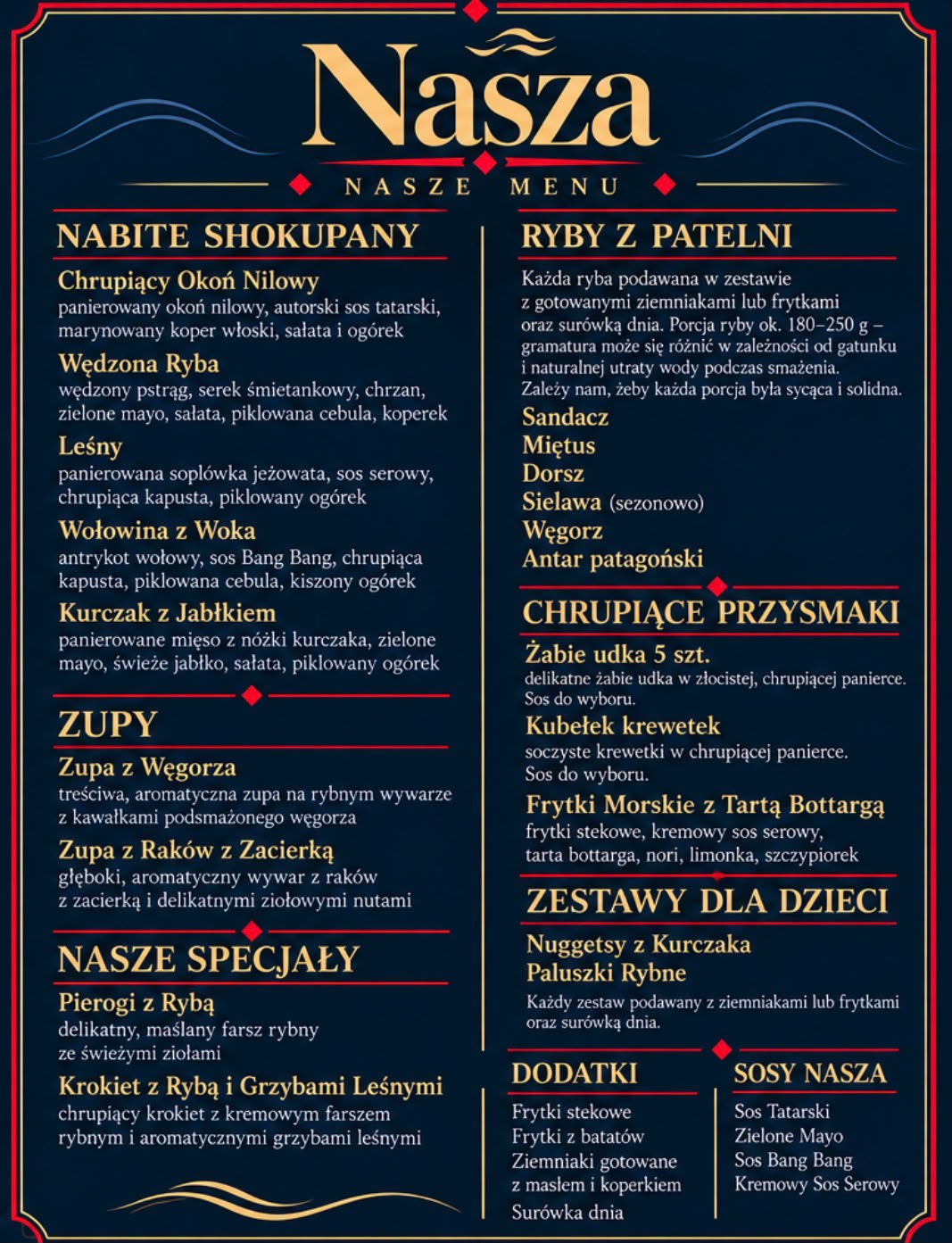 nasza foodtrack menu