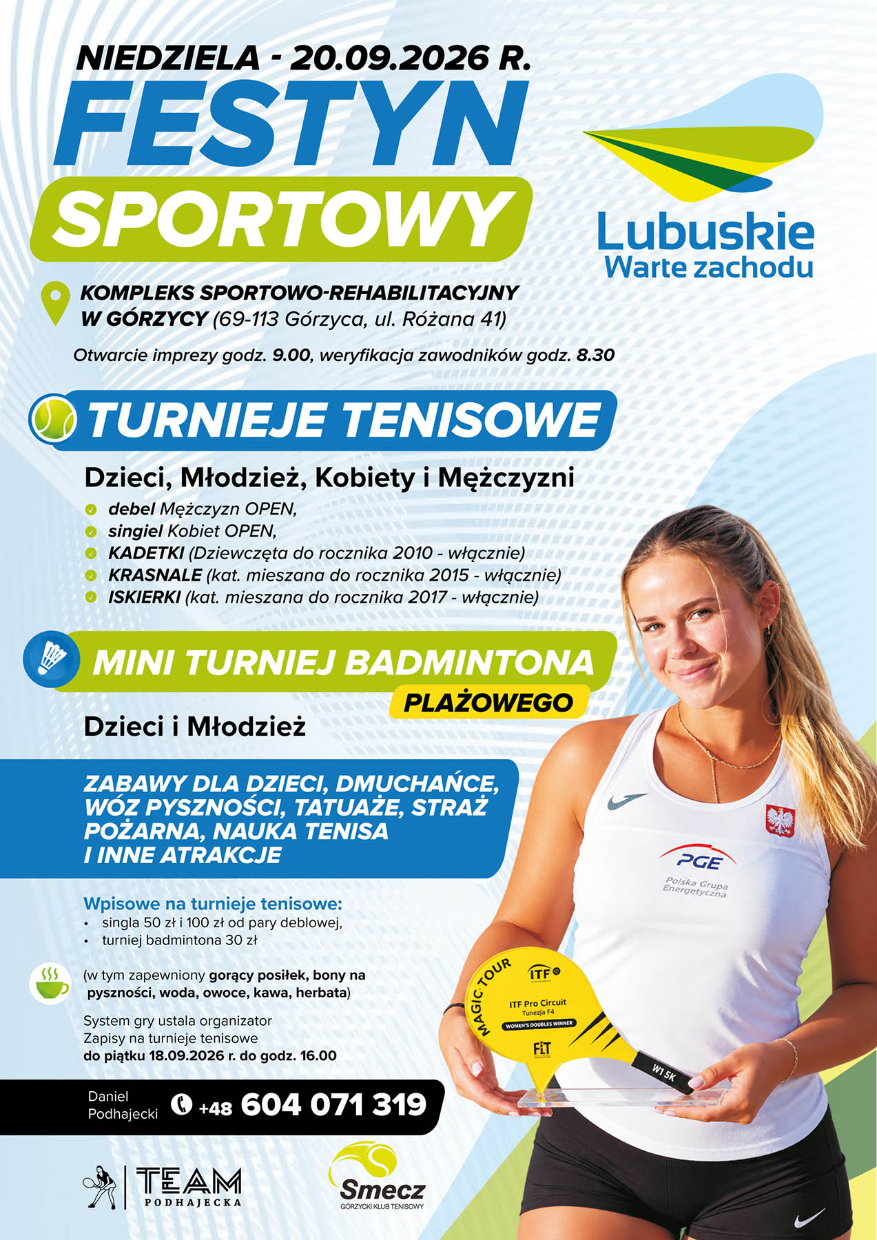 Sportowy festyn w Górzycy. Tenis, badminton i atrakcje dla dzieci