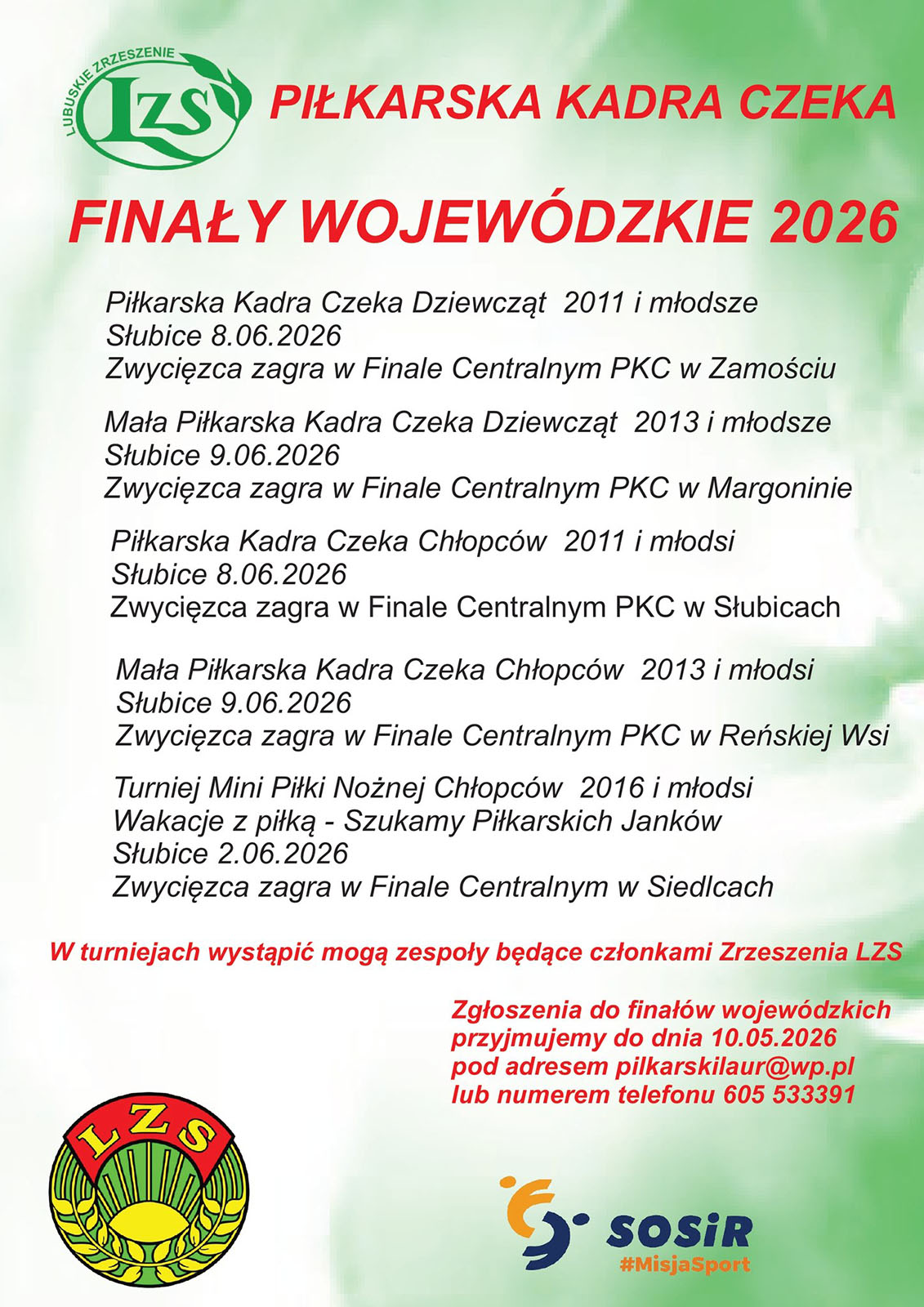 pilkarska kadra czeka